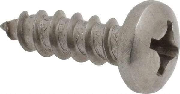 Value Collection - #12 Pan Head Phillips Sheet Metal Screw - Stainless Steel, 3/4" Length Under Head, Grade 18-8 - Apex Tool & Supply