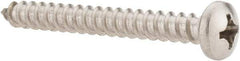 Value Collection - #12 Pan Head Phillips Sheet Metal Screw - Stainless Steel, 2" Length Under Head, Grade 18-8 - Apex Tool & Supply