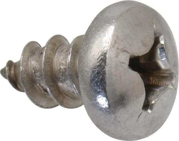 Value Collection - #14 Pan Head Phillips Sheet Metal Screw - Stainless Steel, 1/2" Length Under Head, Grade 18-8 - Apex Tool & Supply