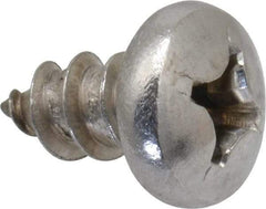 Value Collection - #14 Pan Head Phillips Sheet Metal Screw - Stainless Steel, 1/2" Length Under Head, Grade 18-8 - Apex Tool & Supply