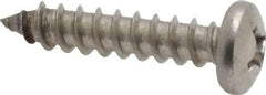Value Collection - #14 Pan Head Phillips Sheet Metal Screw - Stainless Steel, 1-1/4" Length Under Head, Grade 18-8 - Apex Tool & Supply