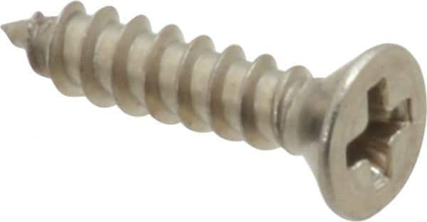 Value Collection - #4 Flat Head Phillips Sheet Metal Screw - Stainless Steel, 1/2" OAL, Grade 18-8 - Apex Tool & Supply