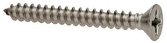 Value Collection - #6 Flat Head Phillips Sheet Metal Screw - Stainless Steel, 1-1/4" OAL, Grade 18-8 - Apex Tool & Supply