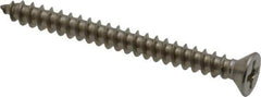 Value Collection - #6 Flat Head Phillips Sheet Metal Screw - Stainless Steel, 1-1/2" OAL, Grade 18-8 - Apex Tool & Supply