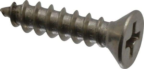 Value Collection - #8 Flat Head Phillips Sheet Metal Screw - Stainless Steel, 3/4" OAL, Grade 18-8 - Apex Tool & Supply
