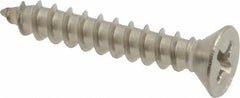 Value Collection - #8 Flat Head Phillips Sheet Metal Screw - Stainless Steel, 1" OAL, Grade 18-8 - Apex Tool & Supply