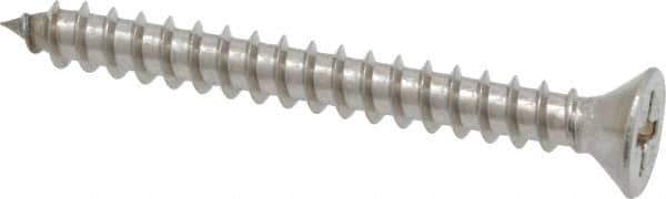Value Collection - #8 Flat Head Phillips Sheet Metal Screw - Stainless Steel, 1-1/2" OAL, Grade 18-8 - Apex Tool & Supply