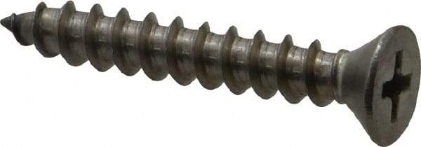 Value Collection - #10 Flat Head Phillips Sheet Metal Screw - Stainless Steel, 1-1/4" OAL, Grade 18-8 - Apex Tool & Supply