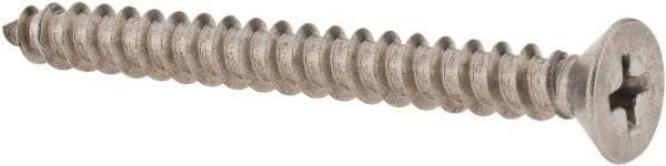Value Collection - #10 Flat Head Phillips Sheet Metal Screw - Stainless Steel, 2" OAL, Grade 18-8 - Apex Tool & Supply