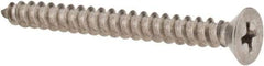 Value Collection - #10 Flat Head Phillips Sheet Metal Screw - Stainless Steel, 2" OAL, Grade 18-8 - Apex Tool & Supply