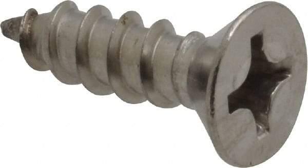 Value Collection - #12 Flat Head Phillips Sheet Metal Screw - Stainless Steel, 3/4" OAL, Grade 18-8 - Apex Tool & Supply