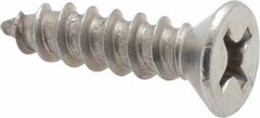 Value Collection - #14 Flat Head Phillips Sheet Metal Screw - Stainless Steel, 1" OAL, Grade 18-8 - Apex Tool & Supply