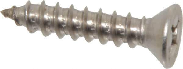 Value Collection - #14 Flat Head Phillips Sheet Metal Screw - Stainless Steel, 1-1/4" OAL, ASME B18.6.3, Grade 18-8 - Apex Tool & Supply