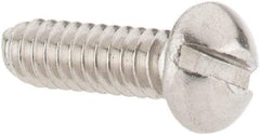 Value Collection - #4-40 UNC, 3/8" Length Under Head Slotted Drive Machine Screw - Round Head, Grade 18-8 Stainless Steel, Uncoated, Without Washer - Apex Tool & Supply