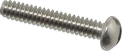 Value Collection - #4-40 UNC, 5/8" Length Under Head Slotted Drive Machine Screw - Round Head, Grade 18-8 Stainless Steel, Uncoated, Without Washer - Apex Tool & Supply