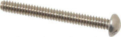 Value Collection - #4-40 UNC, 1" Length Under Head Slotted Drive Machine Screw - Round Head, Grade 18-8 Stainless Steel, Uncoated, Without Washer - Apex Tool & Supply