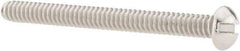 Value Collection - #6-32 UNC, 1-1/2" Length Under Head Slotted Drive Machine Screw - Round Head, Grade 18-8 Stainless Steel, Uncoated, Without Washer - Apex Tool & Supply
