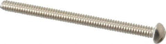 Value Collection - #6-32 UNC, 2" Length Under Head Slotted Drive Machine Screw - Round Head, Grade 18-8 Stainless Steel, Uncoated, Without Washer - Apex Tool & Supply