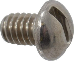 Value Collection - #8-32 UNC, 1/4" Length Under Head Slotted Drive Machine Screw - Round Head, Grade 18-8 Stainless Steel, Uncoated, Without Washer - Apex Tool & Supply
