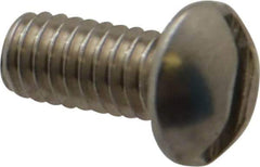 Value Collection - #8-32 UNC, 3/8" Length Under Head Slotted Drive Machine Screw - Round Head, Grade 18-8 Stainless Steel, Uncoated, Without Washer - Apex Tool & Supply