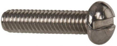 Value Collection - #8-32 UNC, 3/4" Length Under Head Slotted Drive Machine Screw - Round Head, Grade 18-8 Stainless Steel, Uncoated, Without Washer - Apex Tool & Supply
