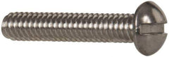Value Collection - #8-32 UNC, 7/8" Length Under Head Slotted Drive Machine Screw - Round Head, Grade 18-8 Stainless Steel, Uncoated, Without Washer - Apex Tool & Supply