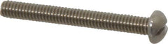 Value Collection - #8-32 UNC, 1-1/2" Length Under Head Slotted Drive Machine Screw - Round Head, Grade 18-8 Stainless Steel, Uncoated, Without Washer - Apex Tool & Supply