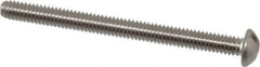 Value Collection - #8-32 UNC, 2" Length Under Head Slotted Drive Machine Screw - Round Head, Grade 18-8 Stainless Steel, Uncoated, Without Washer - Apex Tool & Supply