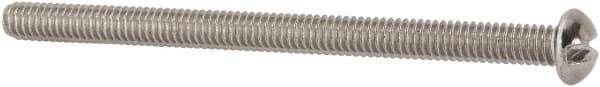 Value Collection - #8-32 UNC, 2-1/2" Length Under Head Slotted Drive Machine Screw - Round Head, Grade 18-8 Stainless Steel, Uncoated, Without Washer - Apex Tool & Supply