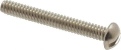 Value Collection - #10-24 UNC, 1-1/2" Length Under Head Slotted Drive Machine Screw - Round Head, Grade 18-8 Stainless Steel, Uncoated, Without Washer - Apex Tool & Supply