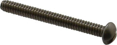 Value Collection - #10-24 UNC, 1-3/4" Length Under Head Slotted Drive Machine Screw - Round Head, Grade 18-8 Stainless Steel, Uncoated, Without Washer - Apex Tool & Supply