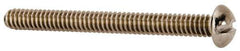Value Collection - #10-24 UNC, 2" Length Under Head Slotted Drive Machine Screw - Round Head, Grade 18-8 Stainless Steel, Uncoated, Without Washer - Apex Tool & Supply