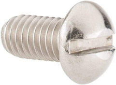 Value Collection - #10-32 UNF, 3/8" Length Under Head Slotted Drive Machine Screw - Round Head, Grade 18-8 Stainless Steel, Uncoated, Without Washer - Apex Tool & Supply