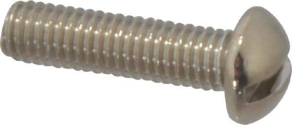 Value Collection - #10-32 UNF, 3/4" Length Under Head Slotted Drive Machine Screw - Round Head, Grade 18-8 Stainless Steel, Uncoated, Without Washer - Apex Tool & Supply