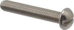 Value Collection - #10-32 UNF, 1-1/4" Length Under Head Slotted Drive Machine Screw - Round Head, Grade 18-8 Stainless Steel, Uncoated, Without Washer - Apex Tool & Supply