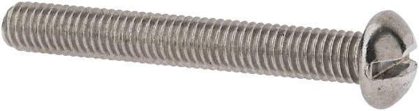Value Collection - #10-32 UNF, 1-1/2" Length Under Head Slotted Drive Machine Screw - Round Head, Grade 18-8 Stainless Steel, Uncoated, Without Washer - Apex Tool & Supply