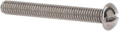 Value Collection - #10-32 UNF, 1-1/2" Length Under Head Slotted Drive Machine Screw - Round Head, Grade 18-8 Stainless Steel, Uncoated, Without Washer - Apex Tool & Supply