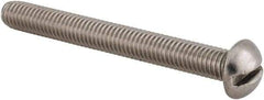 Value Collection - #10-32 UNF, 1-3/4" Length Under Head Slotted Drive Machine Screw - Round Head, Grade 18-8 Stainless Steel, Uncoated, Without Washer - Apex Tool & Supply