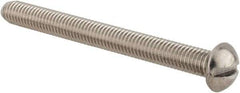 Value Collection - #10-32 UNF, 2" Length Under Head Slotted Drive Machine Screw - Round Head, Grade 18-8 Stainless Steel, Uncoated, Without Washer - Apex Tool & Supply