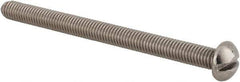 Value Collection - #10-32 UNF, 2-1/2" Length Under Head Slotted Drive Machine Screw - Round Head, Grade 18-8 Stainless Steel, Uncoated, Without Washer - Apex Tool & Supply