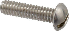 Value Collection - 1/4-20 UNC, 1" Length Under Head Slotted Drive Machine Screw - Round Head, Grade 18-8 Stainless Steel, Uncoated, Without Washer - Apex Tool & Supply