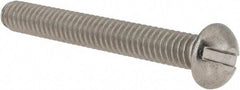 Value Collection - 1/4-20 UNC, 2" Length Under Head Slotted Drive Machine Screw - Round Head, Grade 18-8 Stainless Steel, Uncoated, Without Washer - Apex Tool & Supply