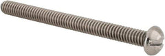 Value Collection - 1/4-20 UNC, 3" Length Under Head Slotted Drive Machine Screw - Round Head, Grade 18-8 Stainless Steel, Uncoated, Without Washer - Apex Tool & Supply
