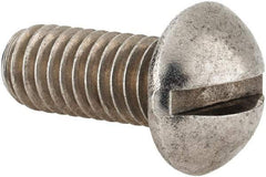Value Collection - 5/16-18 UNC, 3/4" Length Under Head Slotted Drive Machine Screw - Round Head, Grade 18-8 Stainless Steel, Uncoated, Without Washer - Apex Tool & Supply