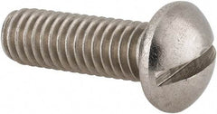 Value Collection - 5/16-18 UNC, 1" Length Under Head Slotted Drive Machine Screw - Round Head, Grade 18-8 Stainless Steel, Uncoated, Without Washer - Apex Tool & Supply
