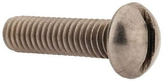 Value Collection - 5/16-18 UNC, 1-1/4" Length Under Head Slotted Drive Machine Screw - Round Head, Grade 18-8 Stainless Steel, Uncoated, Without Washer - Apex Tool & Supply