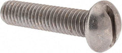 Value Collection - 5/16-18 UNC, 1-1/2" Length Under Head Slotted Drive Machine Screw - Round Head, Grade 18-8 Stainless Steel, Uncoated, Without Washer - Apex Tool & Supply