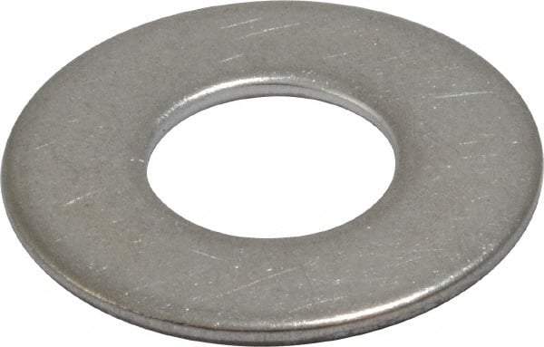 Value Collection - 1/2" Screw, Grade 18-8 Stainless Steel Standard Flat Washer - 17/32" ID x 1-1/16" OD, 0.095" Thick - Apex Tool & Supply