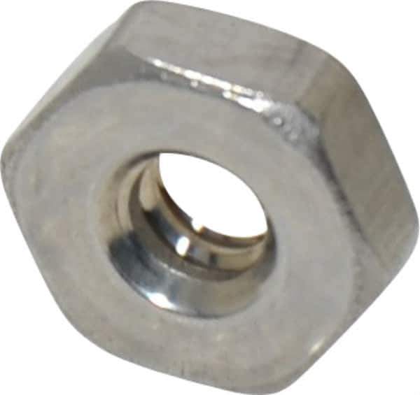 Value Collection - #6-32 UNC Stainless Steel Right Hand Machine Screw Hex Nut - 5/16" Across Flats, 7/64" High, Uncoated - Apex Tool & Supply