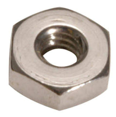 Made in USA - #4-40 UN Steel Right Hand Machine Screw Hex Nut - 1/4" Across Flats, 0.098" High, Cadmium-Plated Finish - Apex Tool & Supply